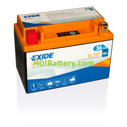 Batería de Litio-Ion para Moto Eléctrica Exide ELTX9 12V 180A 36Wh