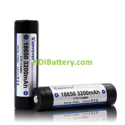 Batera de Litio-ion Keeppower 18650 con circuito de proteccin 3.6V 3200mAh 8A