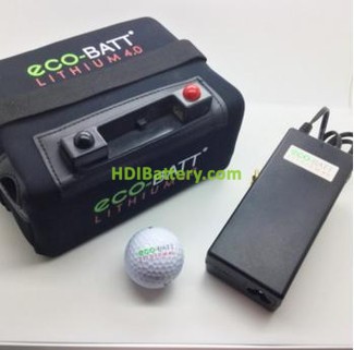 Bateria de litio para carro de golf 12V 24AH + kit de carga 36-45 HOYOS Eco-Batt