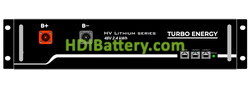 Batería de litio Turbo Energy Lithium Series 48V 2,4 kWh Slim