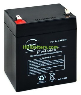 Batera para luces de emergencia 12v 4.5ah Plomo agm Nx