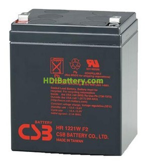 Bateria de Plomo 12 Voltios 5 Ah 21 Watios HR1221W CSB