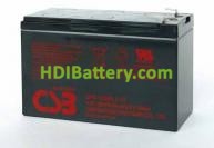 Batera de plomo 12 voltios UPS 123607 F2 (151x65x94mm)