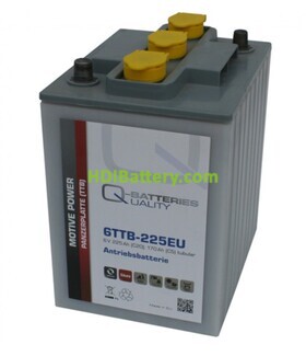 Batera de plomo cido Q-batteries 6TT-B225EU 6V 225Ah