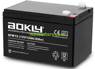 Batera para electromedicina 12V 12Ah Aokly Power 6FM12