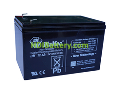 Batería de Plomo AGM DiaMec DM12-12 12V 12Ah 