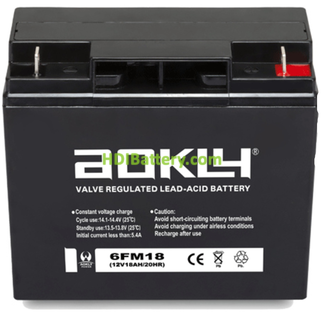Batera para electromedicina 12V 18Ah Aokly Power 6FM18