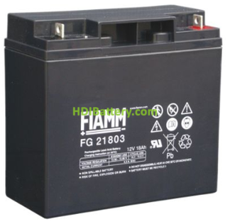 Batera para electromedicina 12V 18Ah Fiamm FG21803