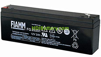 Batera para luces de emergencia 12V 2Ah Fiamm FG20201