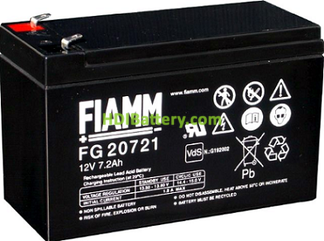 Batera para luces de emergencia 12V 7.2Ah Fiamm FG20721