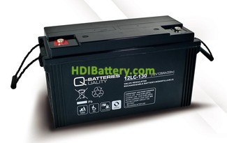 Batera de plomo AGM cclica 12v 128Ah 12LC-130 Q-Batteries