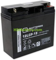 Batería de plomo AGM cíclica Q-Batteries 12LCP-19 12v 19Ah 