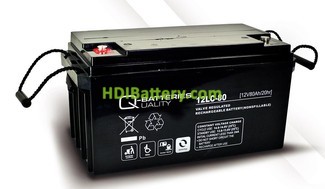 Bateria solar agm 12v 80Ah 12LC-80 Q-Batteries