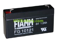 Batera de Plomo AGM FIAMM FG10121 6V 1.2Ah