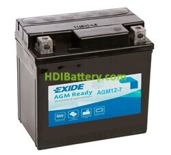 Batería de plomo AGM Exide AGM12-7 12V 6AH 100A