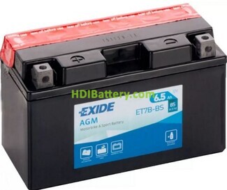 Bater�a de plomo AGM EXIDE ET7B-BS 12V 6,5Ah