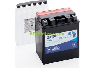 Batería de plomo AGM Exide ETX14AHL-BS 12V 12Ah