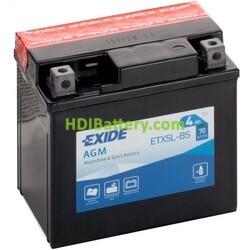 Batera de plomo AGM EXIDE ETX5L-BS 12V 4Ah 