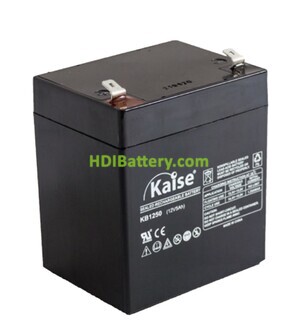 Batera de Plomo AGM Kaise KB1250F2 12V 5Ah