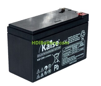Batera de Plomo AGM Kaise KB1290F1 12V 9Ah