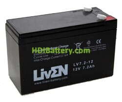 Batería de plomo AGM LIVEN BATTERY LV7.2-12 12V 7.2Ah 