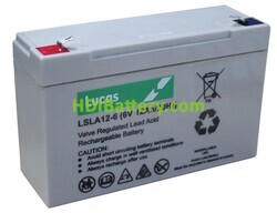 Batería de plomo AGM Lucas LSLA12-6 6V 12Ah 