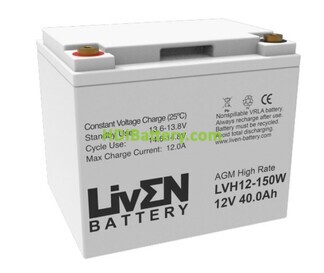 Batería de plomo AGM LVH12-150W FR Liven Battery 12V 40Ah