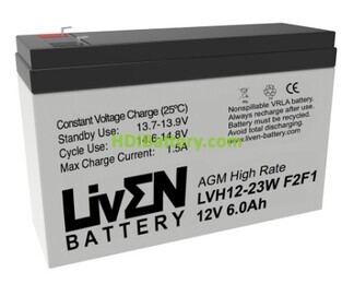 Batera de plomo AGM LVH12-23W Liven Battery 12V 6Ah