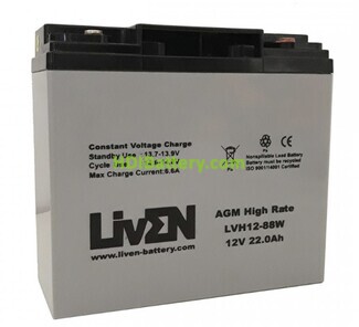  Batera de plomo AGM LVH12-88W Liven Battery 12V 22Ah