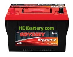 Batería de plomo AGM Odyssey ODX-AGM34 34-PC1500 12V 68Ah 850A