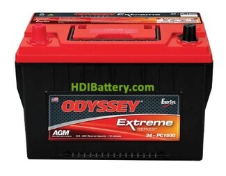 Batera de plomo AGM Odyssey ODX-AGM34 34-PC1500 12V 68Ah 850A