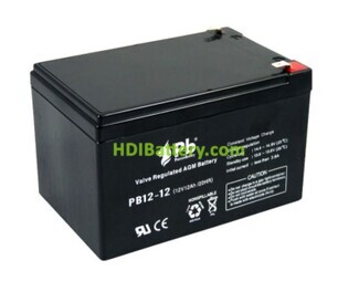Batera de plomo AGM Premium Battery PB12-12 12V 12Ah