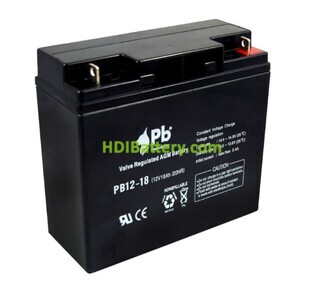 Batera de plomo AGM Premium Battery PB12-18 12V 18Ah