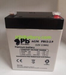 Batería de plomo AGM Premium Battery PB12-2.9 12V 2.9Ah