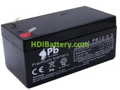 Batería de plomo AGM Premium Battery PB12-3.3 12V 3.3Ah
