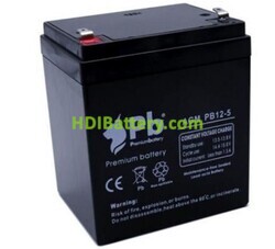 Batería de plomo AGM Premium Battery PB12-5 12V 5Ah