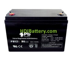 Batería de plomo AGM Premium Battery PB12-90 12V 90Ah