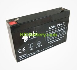 Batería de plomo AGM Premium Battery PB6-7 6V 7Ah 