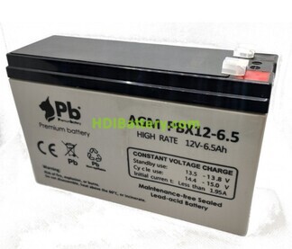Batera de plomo AGM Premium Battery PBX12-6.5 12V 6.5Ah
