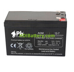 Batería de plomo AGM Premium Battery PBX12-7 12V 7Ah
