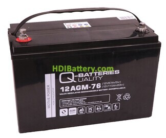 Batera de plomo AGM Q-Batteries 12AGM-76 12V 115Ah