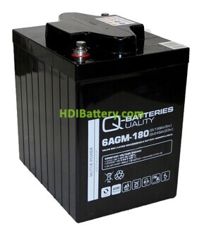 Batera de plomo AGM Q-Batteries 6AGM180 6V 244Ah