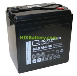 Batería de plomo AGM Q-Batteries 6AGM240 6V 268Ah