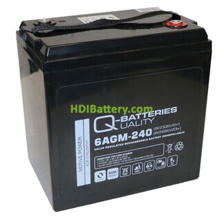 Batera de plomo AGM Q-Batteries 6AGM240 6V 268Ah