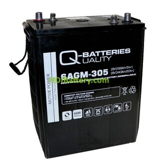 Batera de plomo AGM Q-Batteries 6AGM305 6V 340Ah