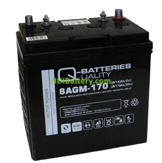 Batera de plomo AGM Q-Batteries 8AGM-170 8V 170Ah
