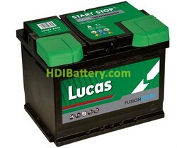 Batería de plomo AGM StartStop Lucas LF027 12V 60Ah 680A