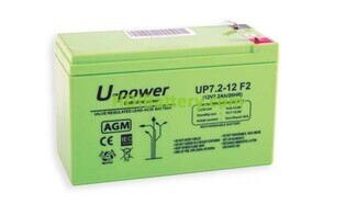 Batería de Plomo AGM U-power UP7.2-12F2 12V 7.2Ah