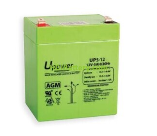 Batería de Plomo AGM UP5-12 F2 U-Power 12V 5Ah