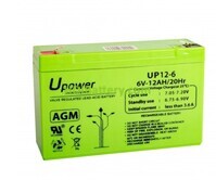 Batera de Plomo AGM UP12-6 U-POWER 6V 12Ah